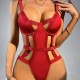 European and American sexy pajamas Female autumn and winter hot underwear love uniforms seduce small breasts gathered pure desire sexy underwear