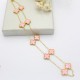 Cross -border explosion 10 flower sweater chain double -sided four -leaf grass necklace light luxury fashion flower pendant collar chain necklace