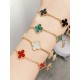 15 Da Amazon Cross -border Explosion 18K Double -sided Lucky Four -Leaf Grass Bracelet Fashion Light luxury Flower Good Luck