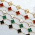 Four -leaf grass cross -border net red explosion 18K gold double -sided double sides OL Fritillaria lucky four -leaf clover bracelets