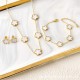 Cross -border beautiful temperament new wide -edge plum blossom bracelet necklace double -sided figure pork flowers bracelet collarbone chain jewelry