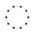 Manufacturer directly supply golden black agate ten -flower necklace double -sided four -leaf fixture Fan Family luxury brand