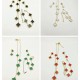 The new double -sided four -leaf grass necklace ear trims bracelet female aura clavicle chain female niche light luxury simple pendant geometry