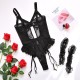 Cross -border supply European and American foreign trade sexy underwear sexy black lace lace women's connective clothing sex set