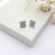 European and American new full drill four -leaf grass earrings Earrings Light luxury Simple Smart Small Small Small Small Senior Source Factory