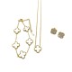 The new stainless steel four -leaf grass does not drop color 18K female necklaces earrings, pentagram bracelet jewelry