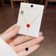 Simple and luxurious personality Advanced four -color four -leaf Flower Celar Flower Following Bone Chain fashion versatile design sense temperament souasion necklace