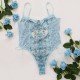 Cross -border supply European and American foreign trade sexy underwear sexy temptation women's sling conjoined embroidered underwear manufacturers wholesale