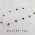 Manufacturers directly supply 10 flowers double -sided four -leaf grass necklace simple, light luxury, fashion flower pendant clavicle chain necklace