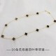 Manufacturers directly supply 10 flowers double -sided four -leaf grass necklace simple, light luxury, fashion flower pendant clavicle chain necklace