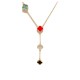 Simple and luxurious personality Advanced four -color four -leaf Flower Celar Flower Following Bone Chain fashion versatile design sense temperament souasion necklace