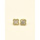 Amazon explosion new four -leaf earrings Light luxury Simple and Advanced earrings Small niche high -level high -level tide temperament