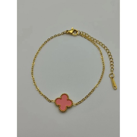 European and American explosion single flower double -sided four -faced four -leaf grass bracelet light luxury simple and high -end female jewelry spot manufacturers direct sales