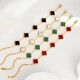 Four -leaf grass cross -border net red explosion 18K gold double -sided double sides OL Fritillaria lucky four -leaf clover bracelets