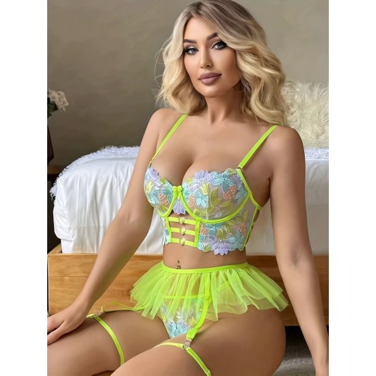 Printed Sexy lingerie set 