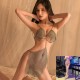 Sexy underwear Sexy three -point suspender conjoined perspective bright nightclub girl dress suit set