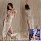 Dai Meng Shi New sexy underwear sexy lace temptation long skirt hot side spicy spike slim -fitting uniform pajamas wholesale