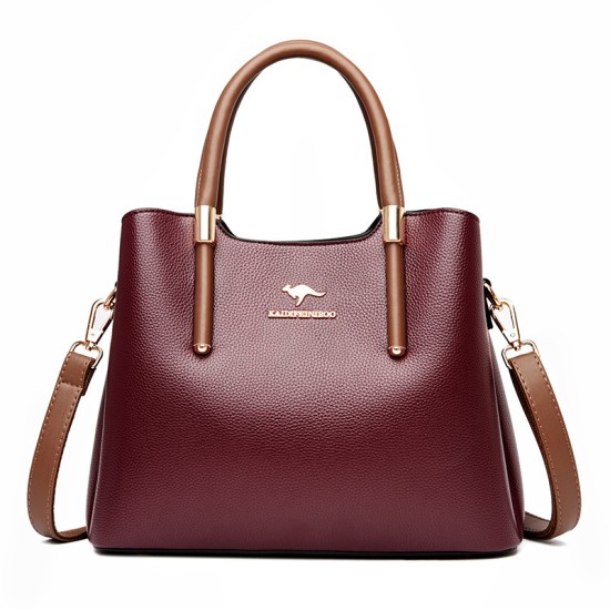 Hot Selling Luxury Design Lady Fashion Handbag High Quality Pu Leather Zipper Large Tote Bags for Women Shoulder Bag Logo