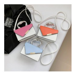 Wholesale Fashion women's handbag texture color blocking new 2024 casual simple crossbody bags small square shoulder bag