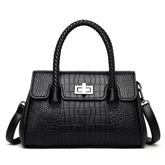 Hot Selling omen's handbag crocodile pattern elegant simple large capacity ladies hand bag crossbody Shoulder bags for women