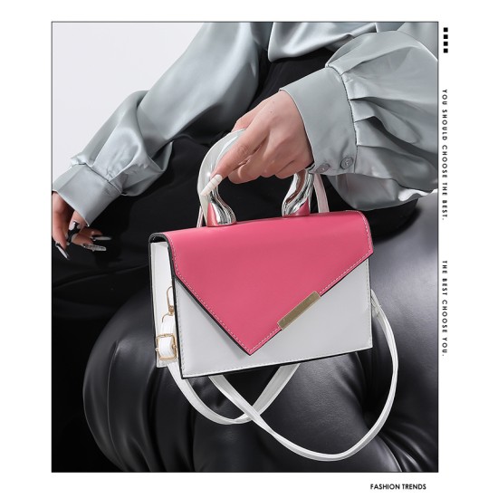 Wholesale Fashion women's handbag texture color blocking new 2024 casual simple crossbody bags small square shoulder bag