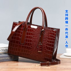 New fashion women's bag trend crocodile print handbag single shoulder crossbody Tote bag