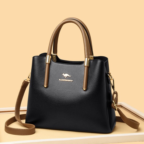 Hot Selling Luxury Design Lady Fashion Handbag High Quality Pu Leather Zipper Large Tote Bags for Women Shoulder Bag Logo