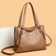 2024 New Women's Handbags Fashion New Design Tote Bag Pu Leather Zipper Large Capacity Shoulder Bag for Ladies