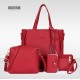 Hot Sale 2024 four sets of bags for women new fashion bucket shoulder bag pu leather ladies handbag large capacity crossbody bag