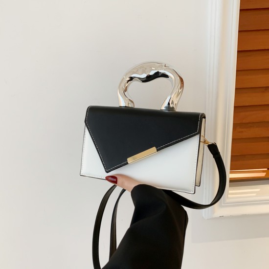 Wholesale Fashion women's handbag texture color blocking new 2024 casual simple crossbody bags small square shoulder bag