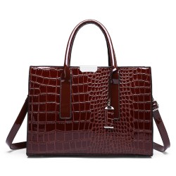 New fashion women's bag trend crocodile print handbag single shoulder crossbody Tote bag