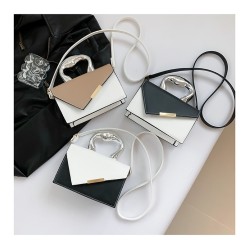 Wholesale Fashion women's handbag texture color blocking new 2024 casual simple crossbody bags small square shoulder bag