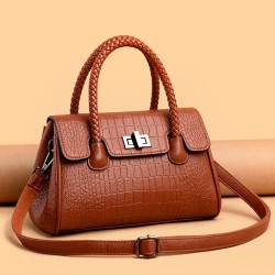 Hot Selling omen's handbag crocodile pattern elegant simple large capacity ladies hand bag crossbody Shoulder bags for women