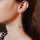 European and American retro alloy rhinestone earrings advanced sensor earrings female daily jewelry earrings light luxury atmospheric bride earrings