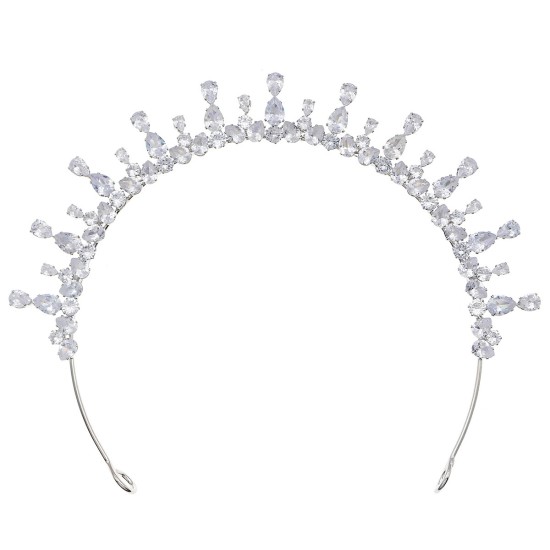 Cross -border new super glittering hair hoop goddess birthday party hair accessories high -end feel versatile wedding bride hair hoop