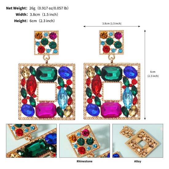 European and American new colored Christmas earrings high -level and versatile partners jewelry