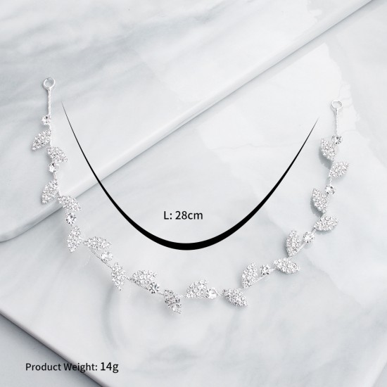 European and American bride headdress wholesale simplicity thin picture flower hoop rhinestone diamond hair decoration photography photo plate hair alloy hair band