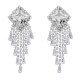 Cross -border new bride earrings Fashion Luxury Fang Diamond Ear Wedding Banquet Wedding Banquet Wastel Ear Diamond Diamond Flow Su Earrings