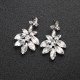 European and American retro alloy rhinestone earrings advanced sensor earrings female daily jewelry earrings light luxury atmospheric bride earrings