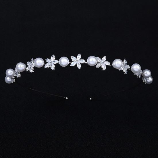 New lady hair jewelry Korean version of pearl hair hoop.