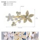 Bride hair clip female fashion copper inlaid vermiculite hair ornament Korean exquisite versatile card light luxury rhinestone flowers side clip