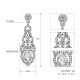 European and American jewelry classic popular bride's earrings alloy diamond glass earrings wedding banquet accessories bride earrings