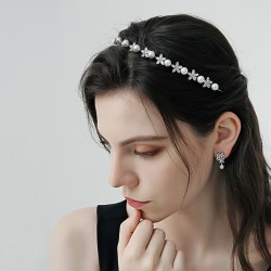 New lady hair jewelry Korean version of pearl hair hoop.