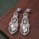 European and American retro alloy rhinestone earrings advanced sensor earrings female daily jewelry earrings light luxury atmospheric bride earrings