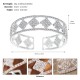 European and American wedding jewelry bride bracelets Back design sensor inlaid accessories fashion light luxury rhinestone bracelet