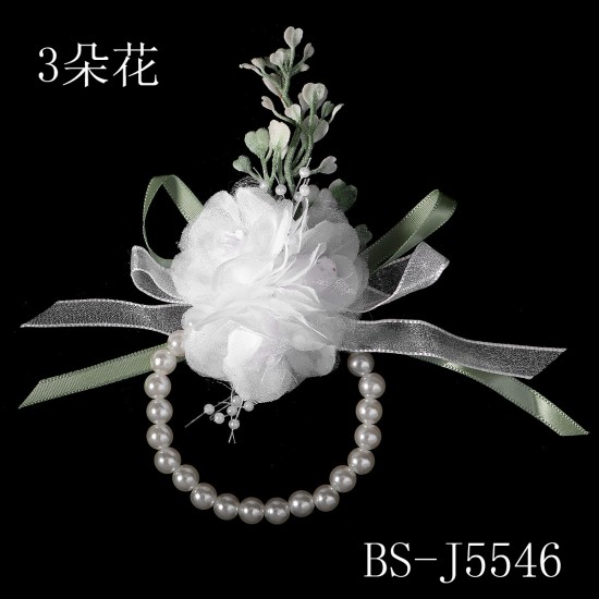 Western -style wedding jewelry simulation wrist flower sister group dress accessories pearl bro for the bride bridesmaid