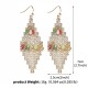 Cross -border new net red tassel earrings female high -level sensory flower rhinestin earrings temperament Posamia long earrings