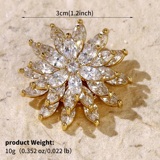 New vermiculite brooch senior sense wedding dinner suits niche design sensor ears animal chest flowers