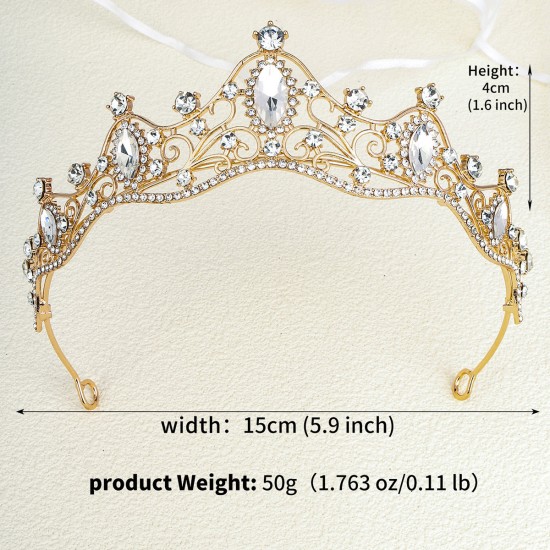 Bride's headdress Korean sweet wedding accessories Alloy rhinestone Princess Crown Crown photo jewelry luxury vermiculite crown