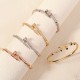 European and American niche hand accessories high -level light luxury vermiculite bracelet wedding dinner party jewelry inlaid diamond nail opening bracelet